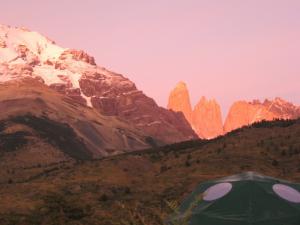 Sunset at EcoCamp in Torres del Paine