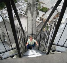 Last ladder to the top, it is a long way up there!