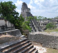 View of Temple I from North Acropolis-Tikal
