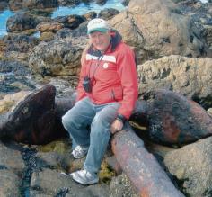 Shipwrecked anchor of Norwegian steamer, GUVERNOREN, ex IMO