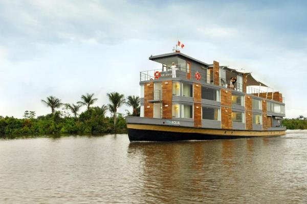 MV Aqua sailing through the Amazon