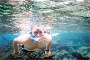 Snorkeling off the coast of Ambergris Caye in Belize