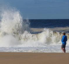 Admiring the surf