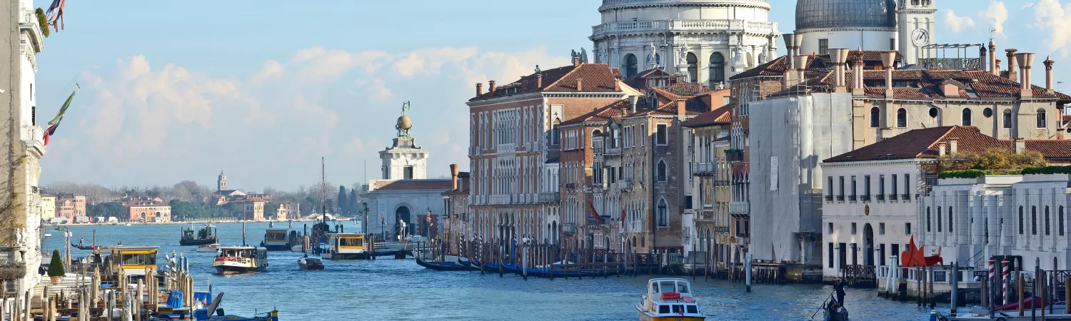 Sail along the Grande Canal in Venice