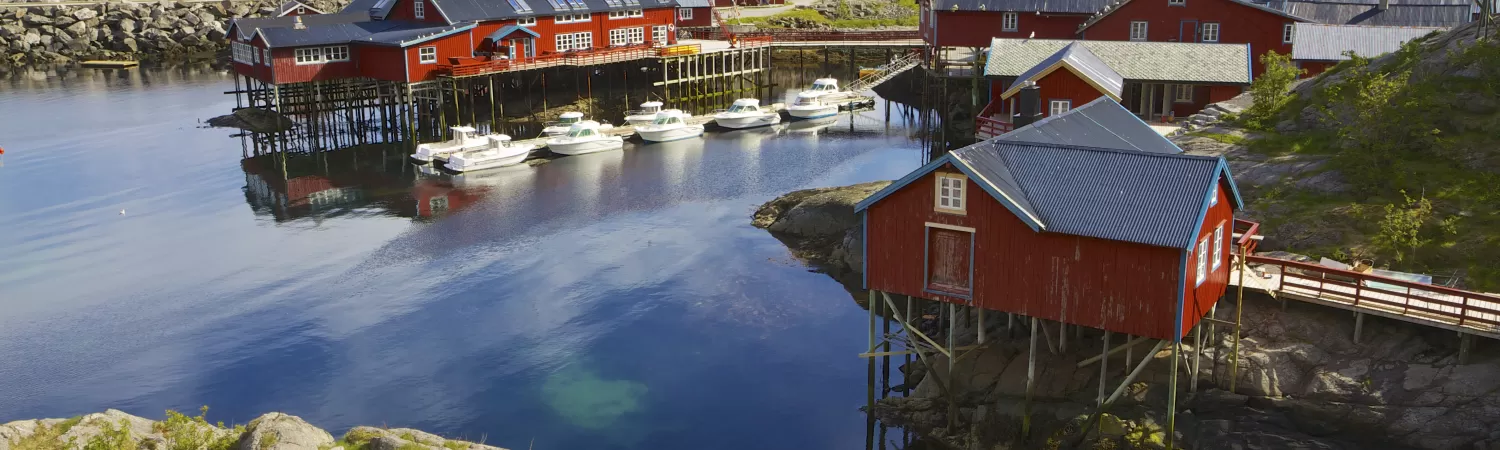 Quaint fishing village in Norway