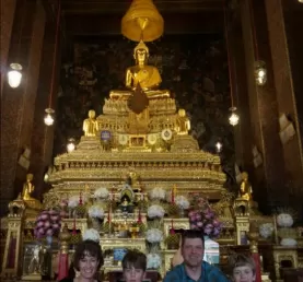 Our family at a Bangkok temple