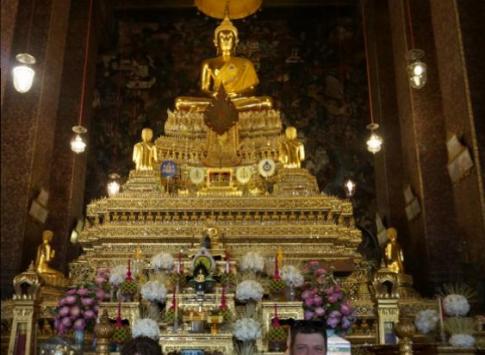 Our family at a Bangkok temple