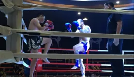 Muay Thai fight at Chiang Mai Boxing Stadium