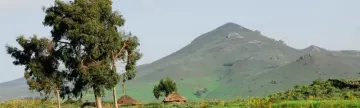 Ethiopia highlands and huts