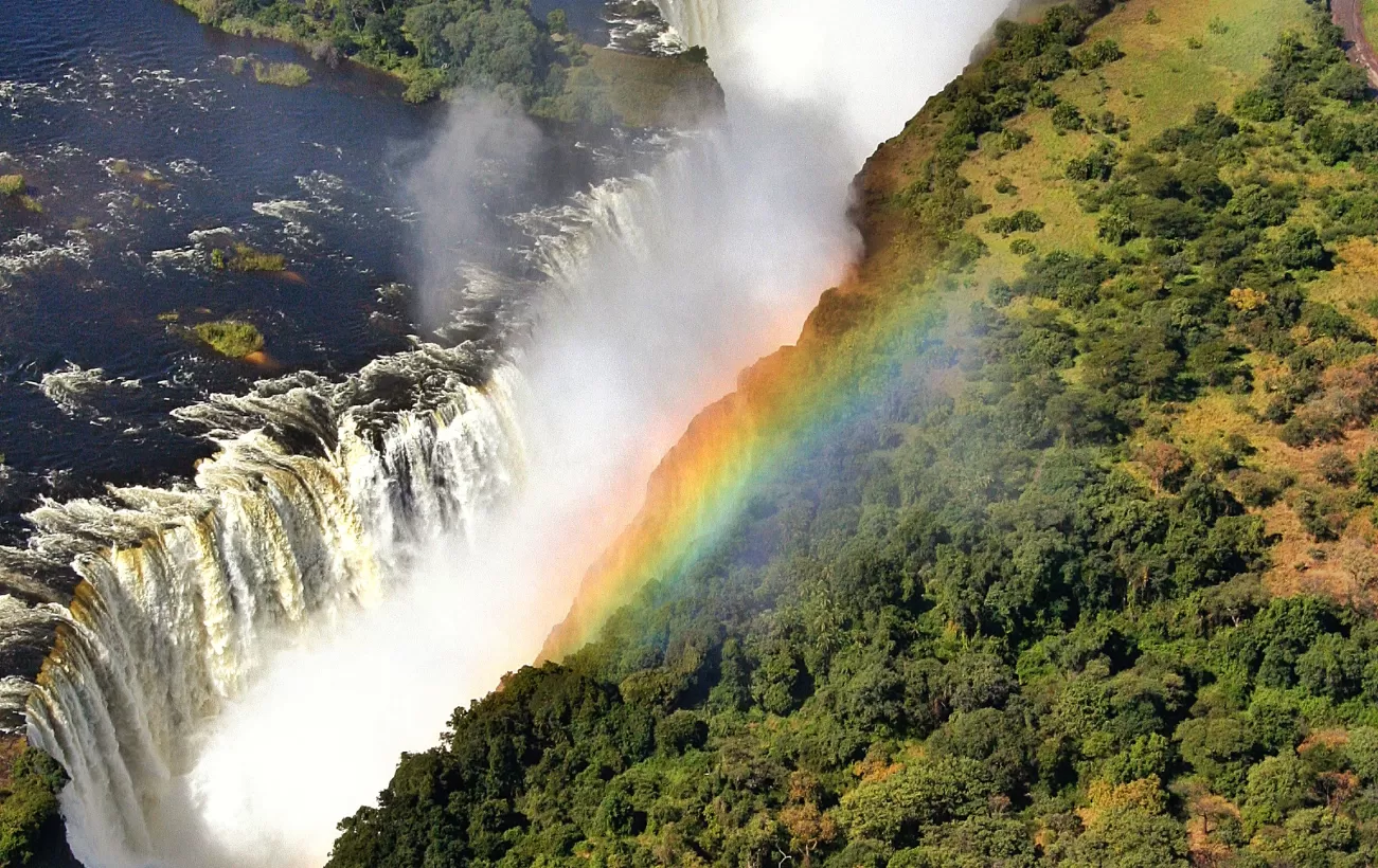 Aerial view of Victoria Falls