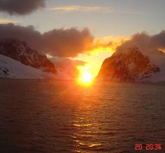 Antarctic sunset
