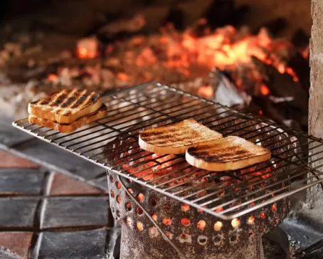Grilled near the open fire