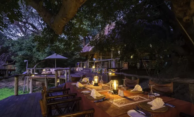 Dining on the deck