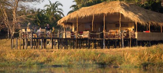 Mukambi Plains Camp deck opens to the plains