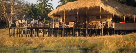 Mukambi Plains Camp deck opens to the plains