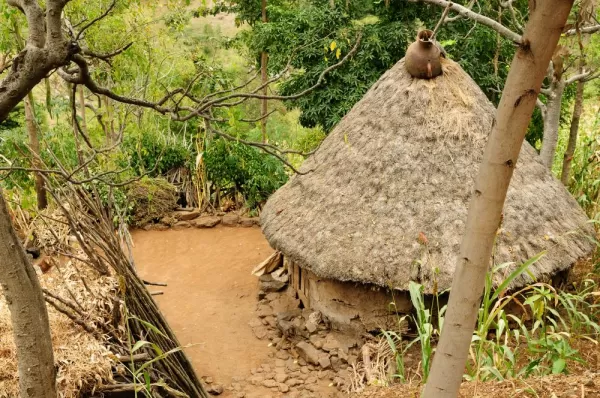 Traditional huts in Omo Valley
