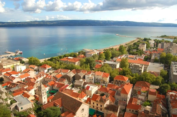 View of Omis in Dalmatia, Croatia
