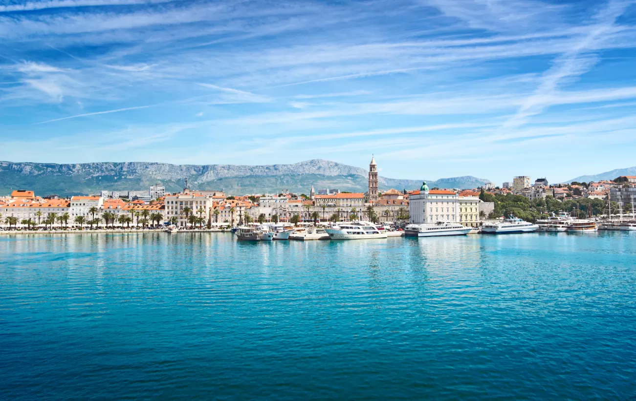 Gorgeous water and mountains surrounding Split