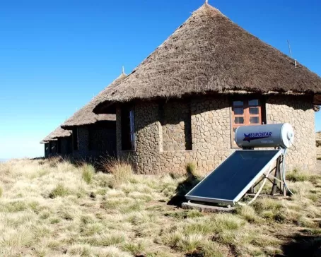 Solar panels at Simien Lodge