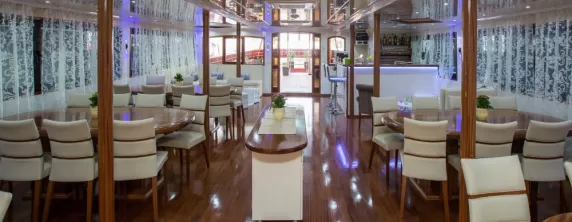 Dining area on the M/S Apolon