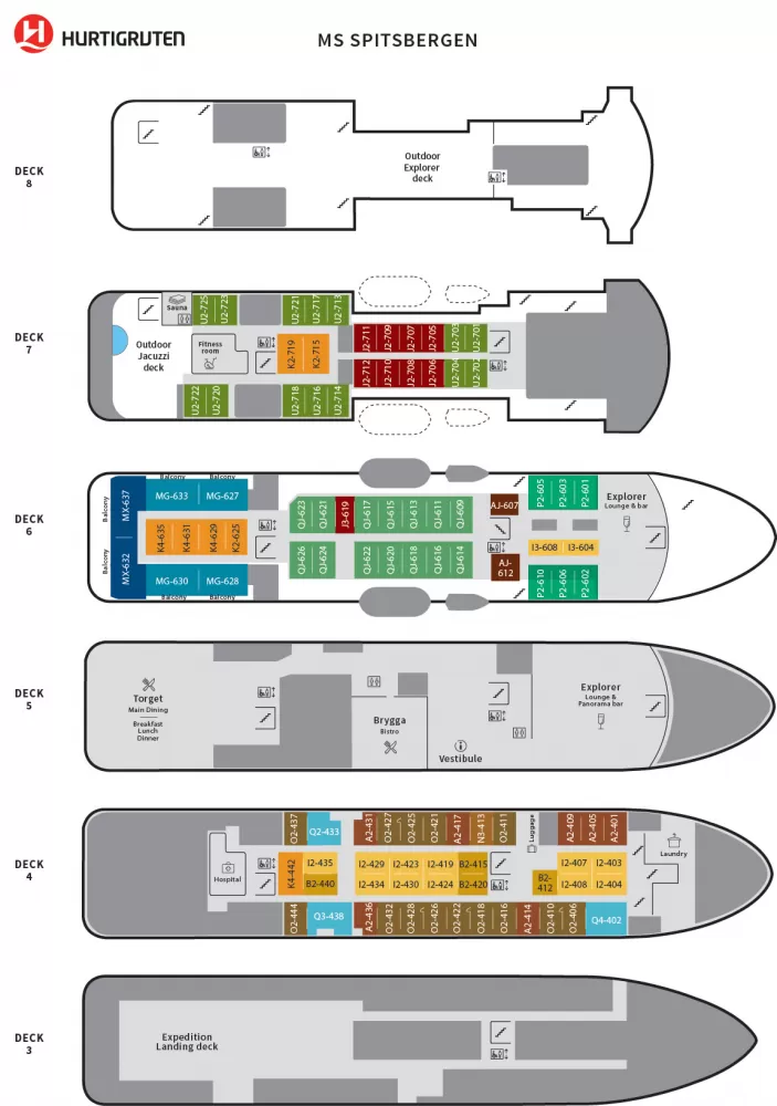 MS Spitsbergen deck plan