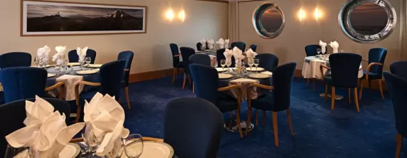 Enjoy elegant dining aboard La Pinta