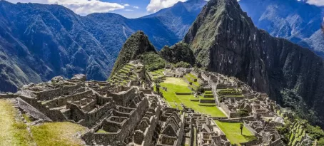 Exploring Machu Picchu ruins