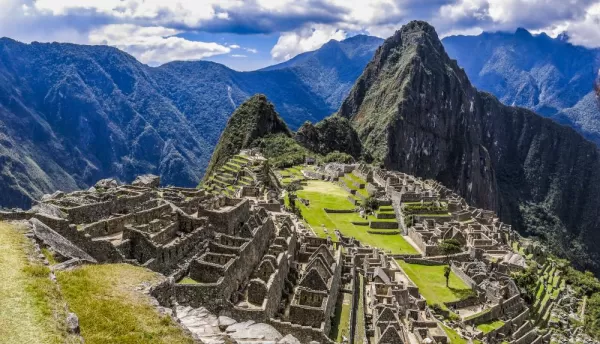 Exploring Machu Picchu ruins