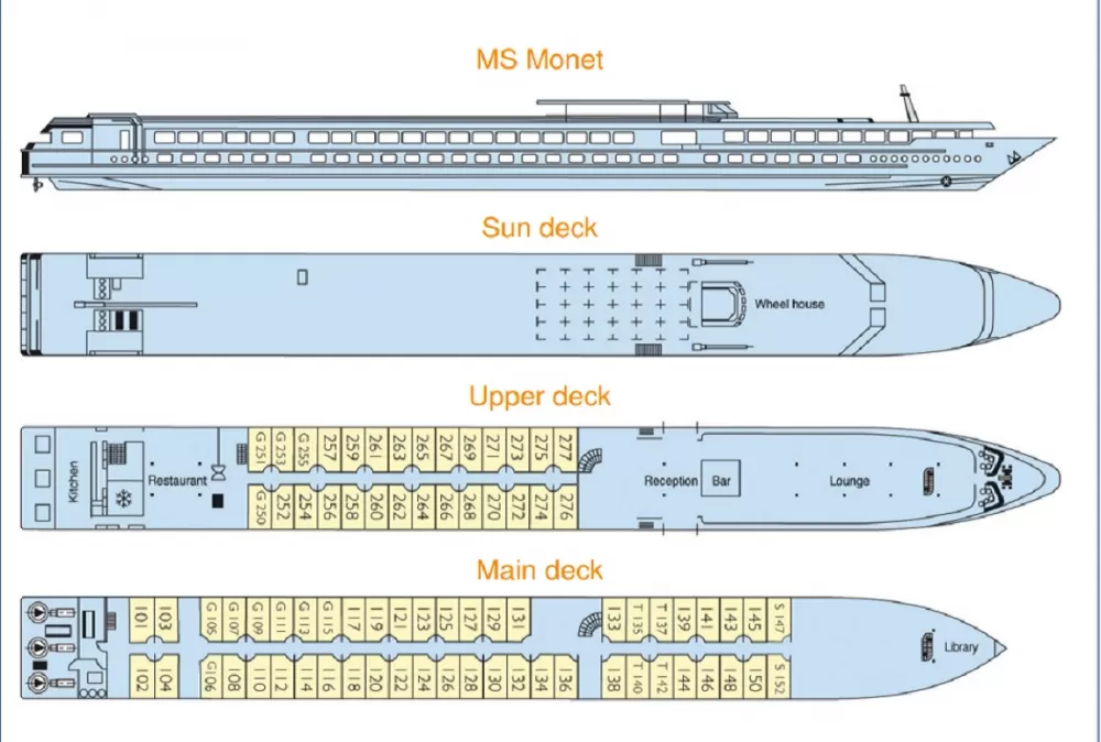 MS Monet's Deck Plan