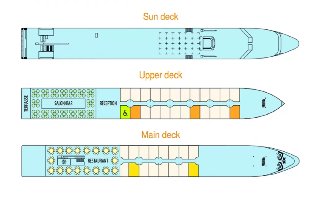 MS Elbe Princesse's Deck Plan