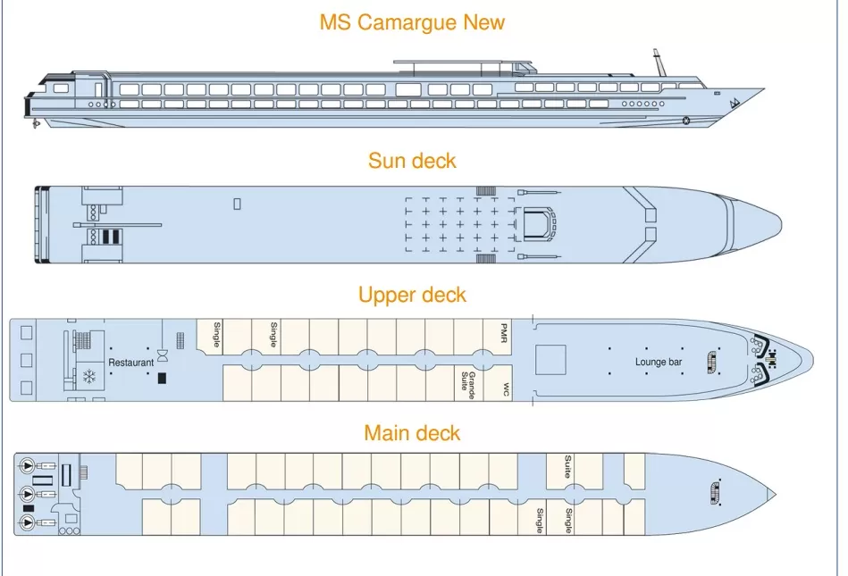 MS Camargue's Deck Plan