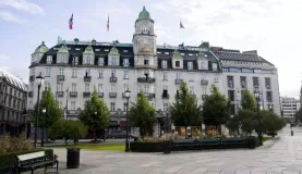 Our hotel in Oslo. We booked it because I wanted to stay in a castle.