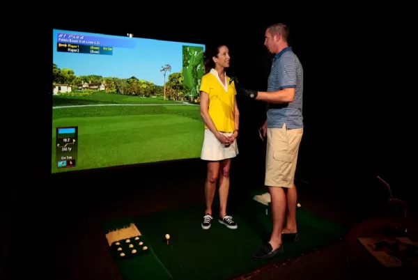 Enjoy some leisure time on the Golf Simulator
