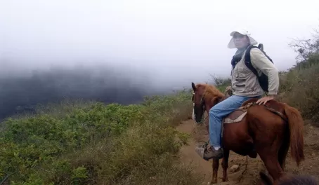 Our guide on horseback