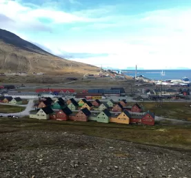 Colorful houses of Longyearbyen.