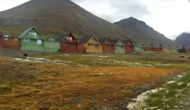 Colorful houses of Longyearbyen.
