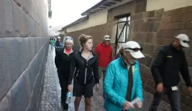 Hiking through an Inca alley