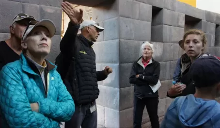 Boris explaining the ruins to us