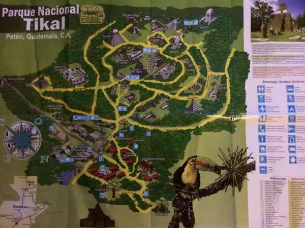 Map of Tikal Ruins