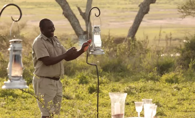 Lanterns at &Beyond Serengeti Under Canvas