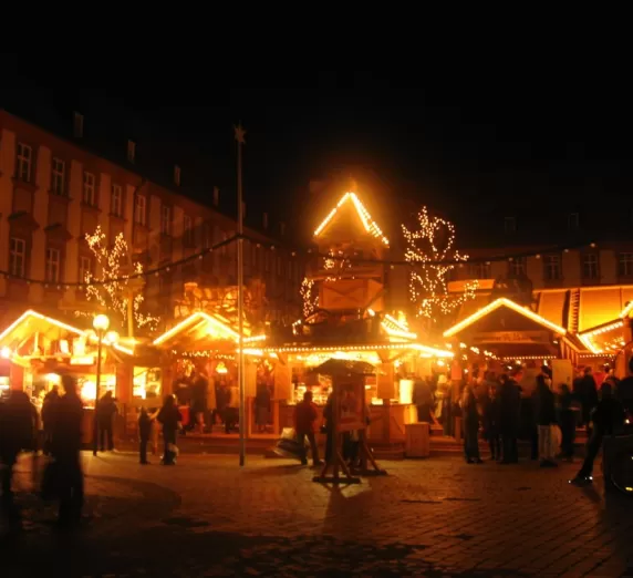 Christmas Market at night.
