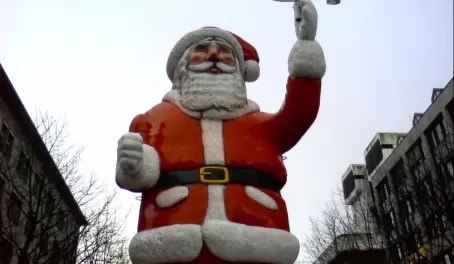 A giant Santa Claus