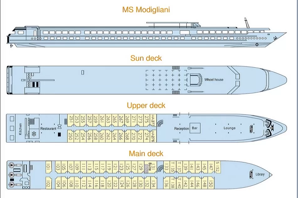 MS Modigliani's Deck Plan