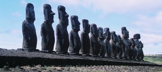 15 Moai at Ahu Tongariki on Easter Island