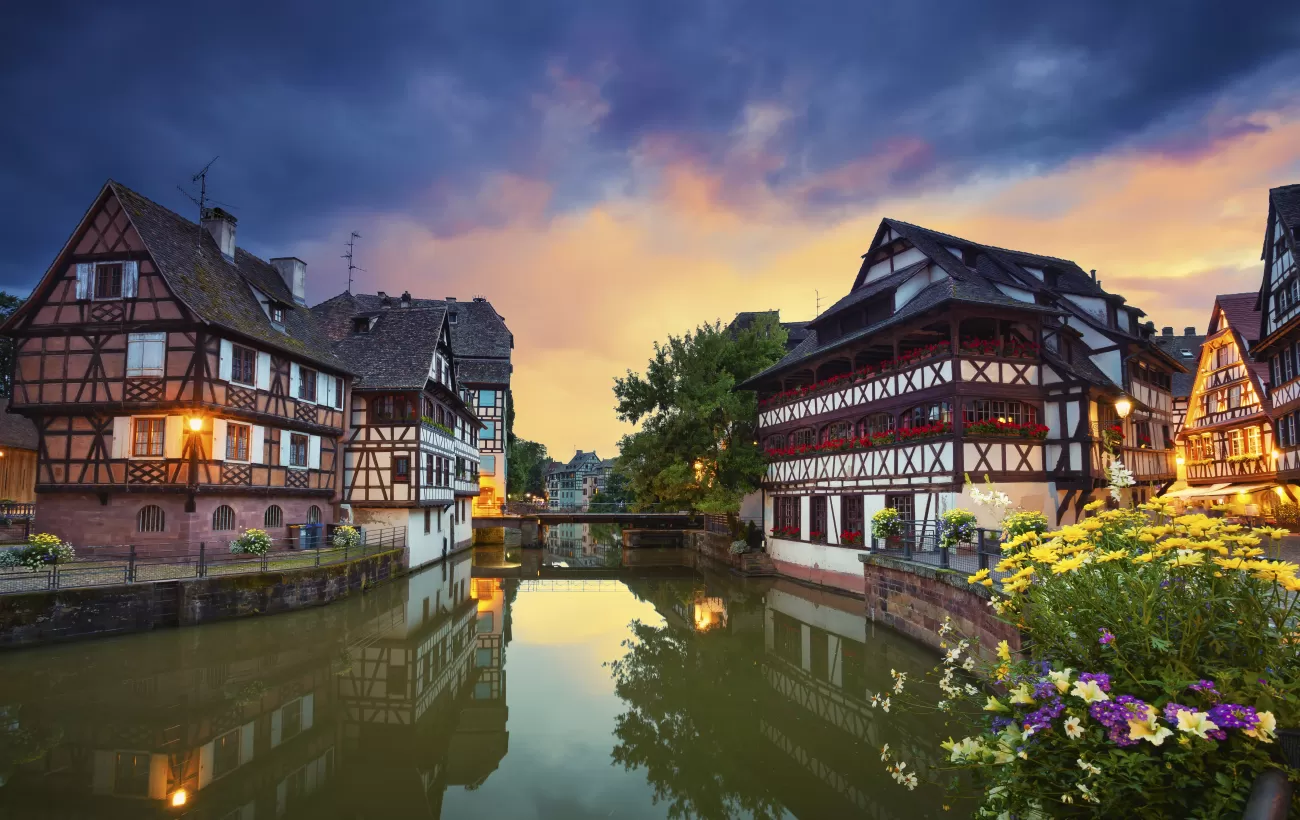 Strasbourg at dusk