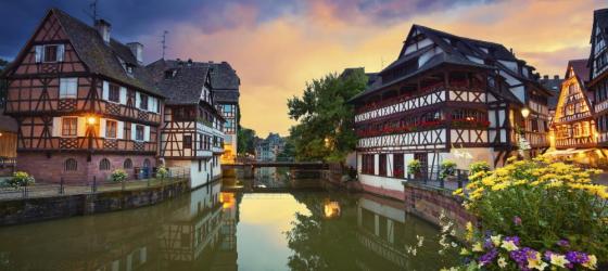 Strasbourg at dusk