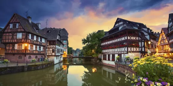 Strasbourg at dusk