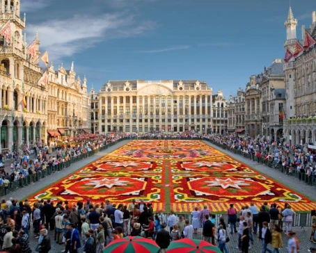 Brussels Central Square with flower carpet