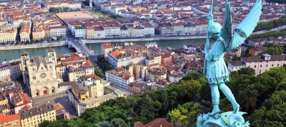 Famous view of Lyon, France