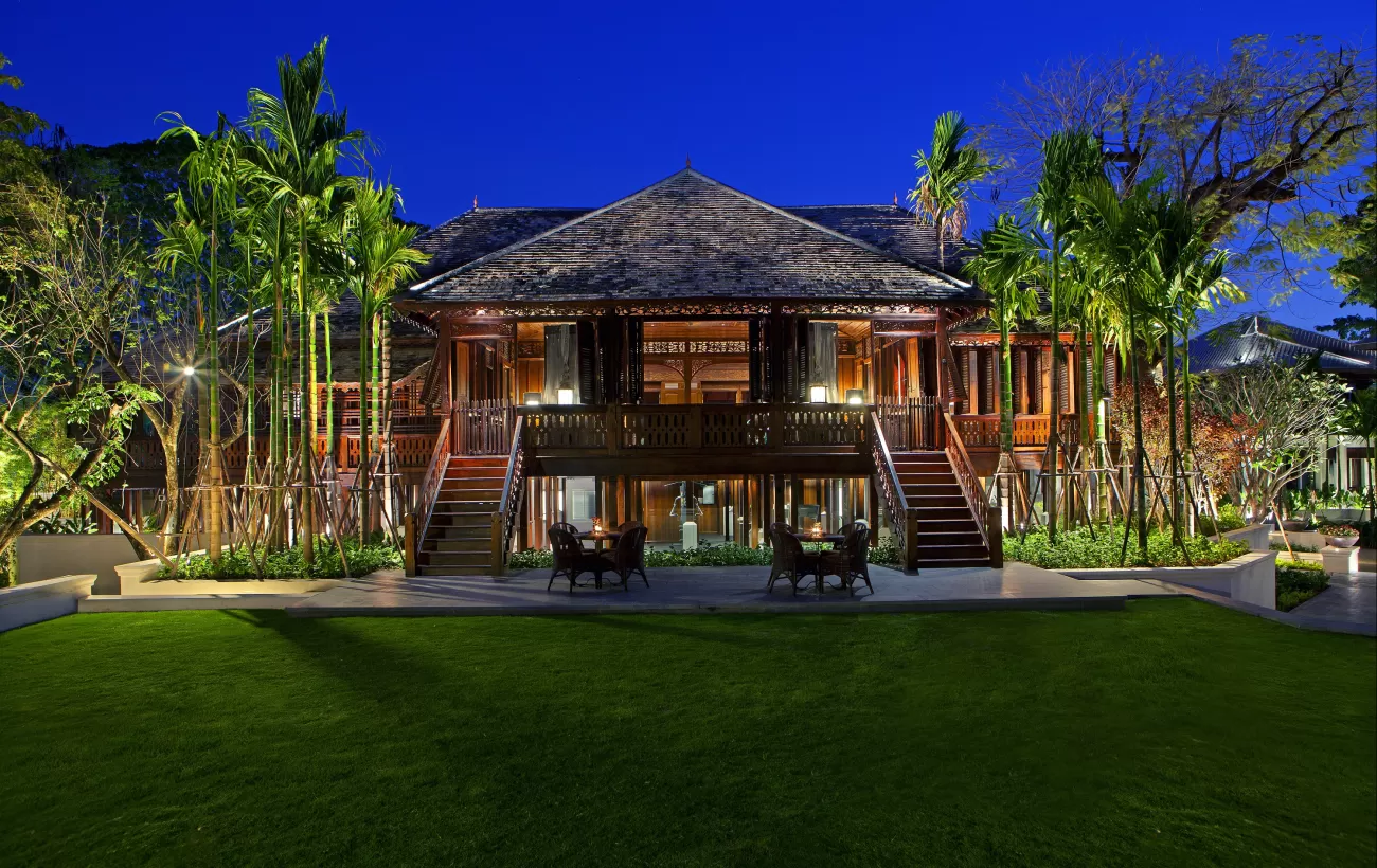 Exterior evening view